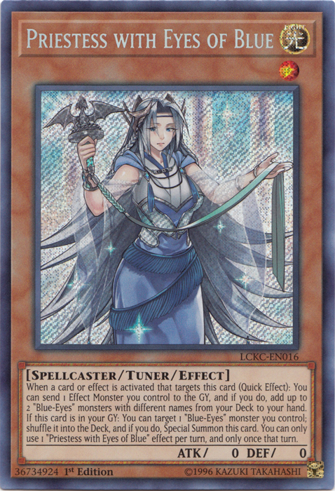 Priestess with Eyes of Blue [LCKC-EN016] Secret Rare | Exor Games Dartmouth