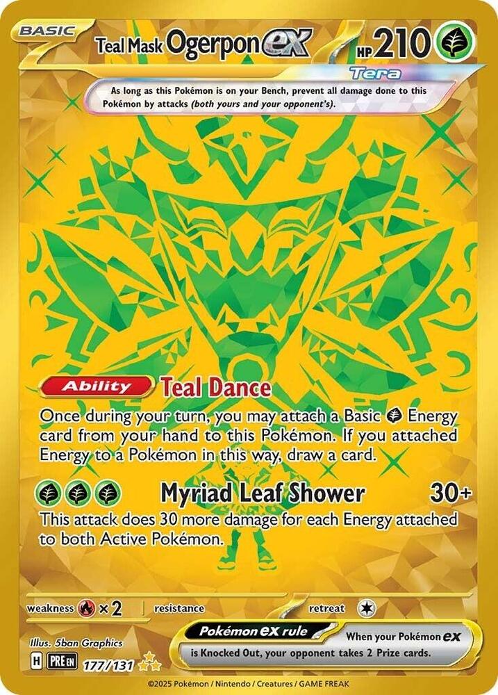 Teal Mask Ogerpon ex (177/131) [Scarlet & Violet: Prismatic Evolutions] | Exor Games Dartmouth