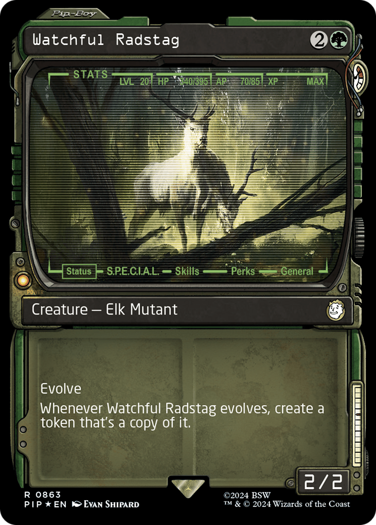 Watchful Radstag (Showcase) (Surge Foil) [Fallout] | Exor Games Dartmouth