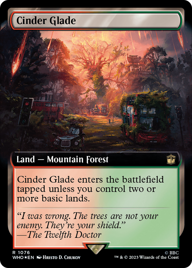 Cinder Glade (Extended Art) (Surge Foil) [Doctor Who] | Exor Games Dartmouth