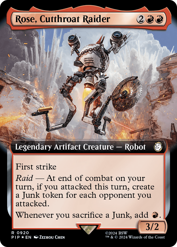 Rose, Cutthroat Raider (Extended Art) (Surge Foil) [Fallout] | Exor Games Dartmouth