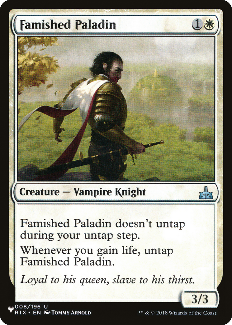 Famished Paladin [The List] | Exor Games Dartmouth