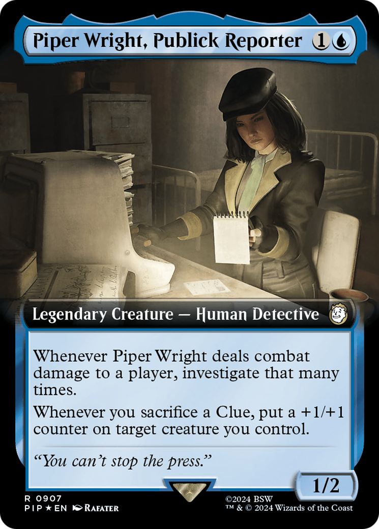 Piper Wright, Publick Reporter (Extended Art) (Surge Foil) [Fallout] | Exor Games Dartmouth