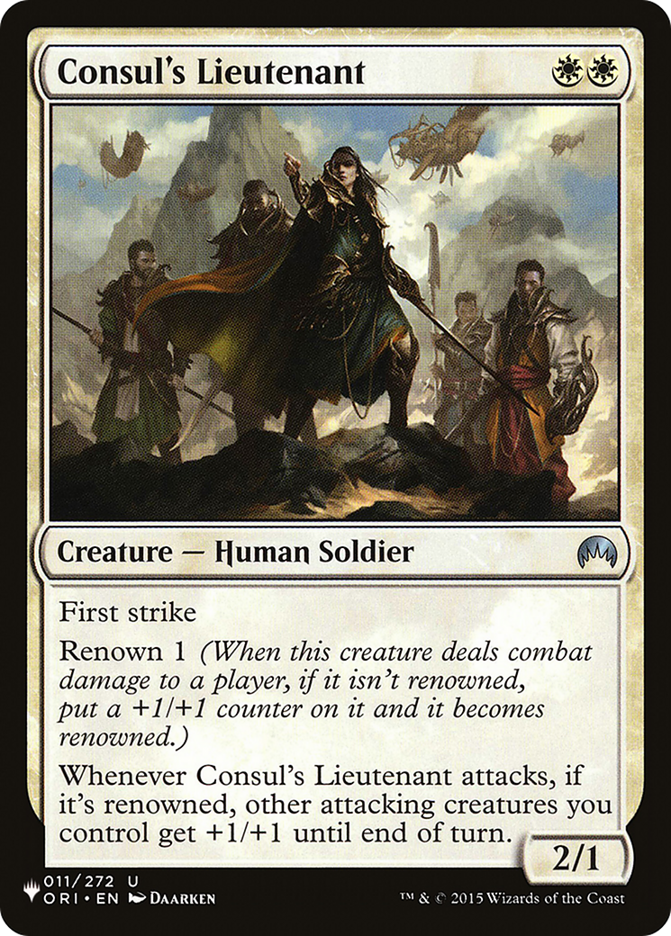 Consul's Lieutenant [The List] | Exor Games Dartmouth