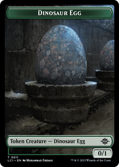 Dinosaur Egg // Dinosaur (0010) Double-Sided Token [The Lost Caverns of Ixalan Tokens] | Exor Games Dartmouth