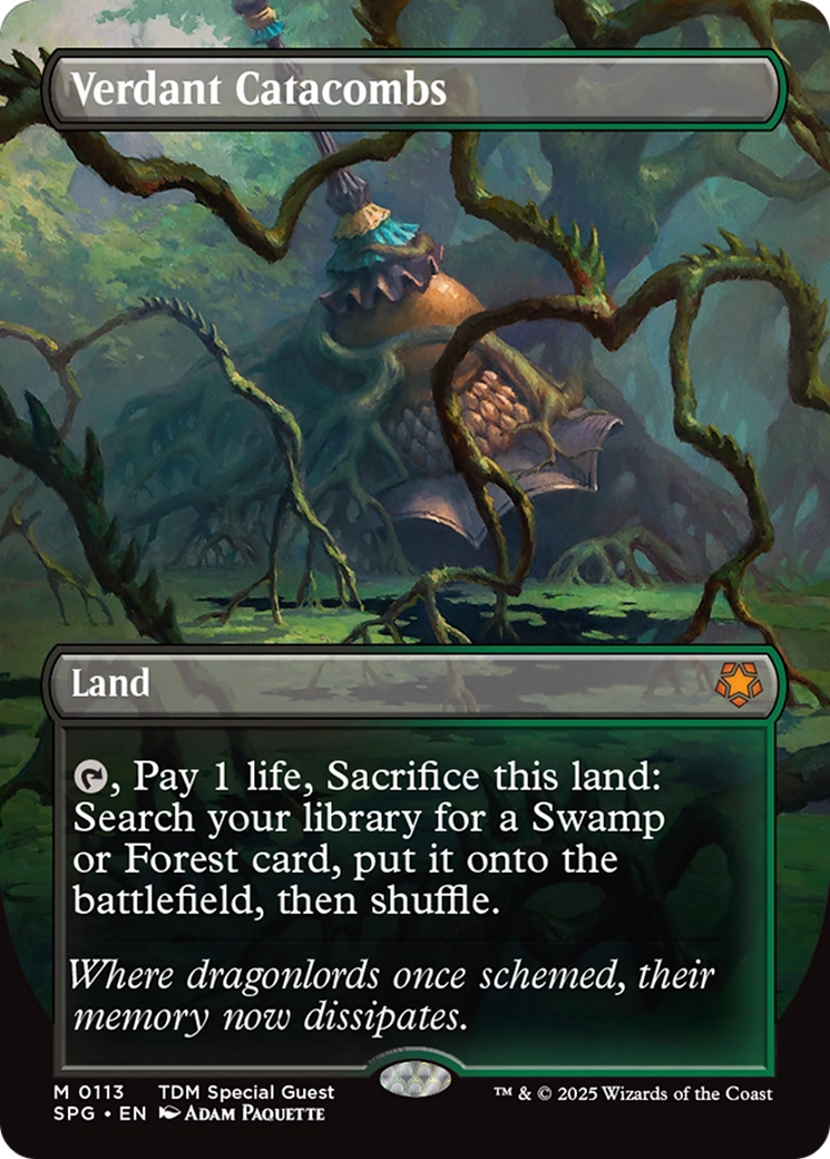 Verdant Catacombs (Borderless) [Tarkir: Dragonstorm Special Guests] | Exor Games Dartmouth