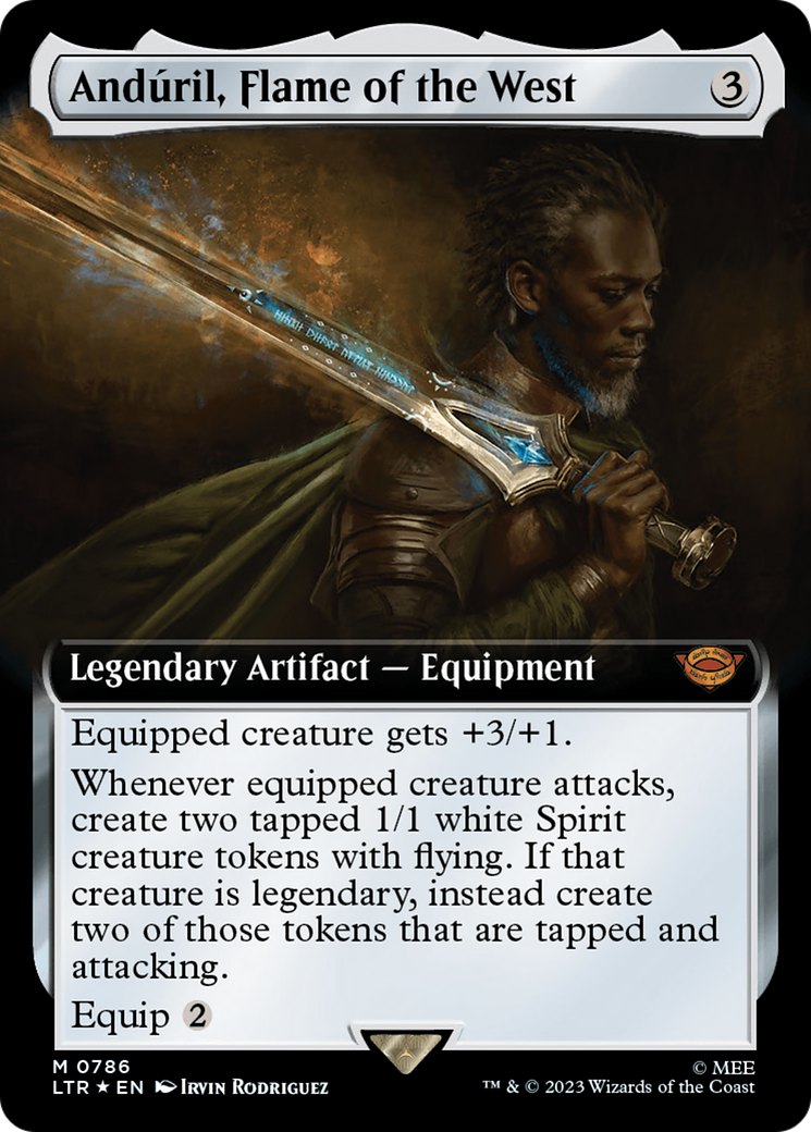 Anduril, Flame of the West (Extended Art) (Surge Foil) [The Lord of the Rings: Tales of Middle-Earth] | Exor Games Dartmouth