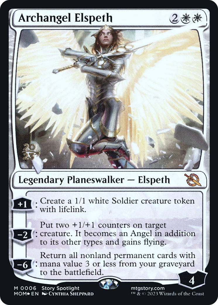 Archangel Elspeth [March of the Machine Prerelease Promos] | Exor Games Dartmouth