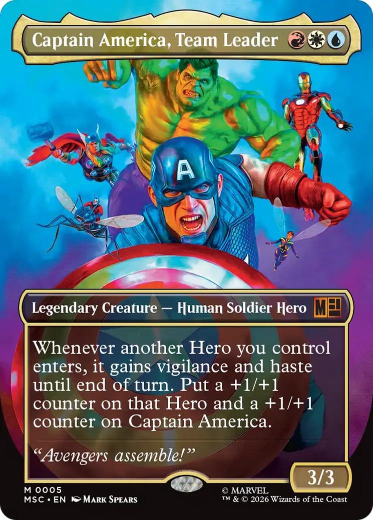 Captain America, Team Leader (Borderless) [Marvel Super Heroes Commander] | Exor Games Dartmouth