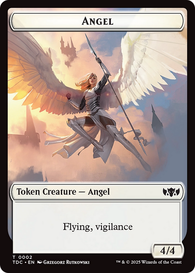 Angel // Spirit Double-Sided Token [Tarkir: Dragonstorm Commander Tokens] | Exor Games Dartmouth