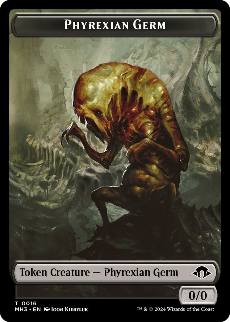 Phyrexian Germ // Zombie Army Double-Sided Token [Modern Horizons 3 Tokens] | Exor Games Dartmouth