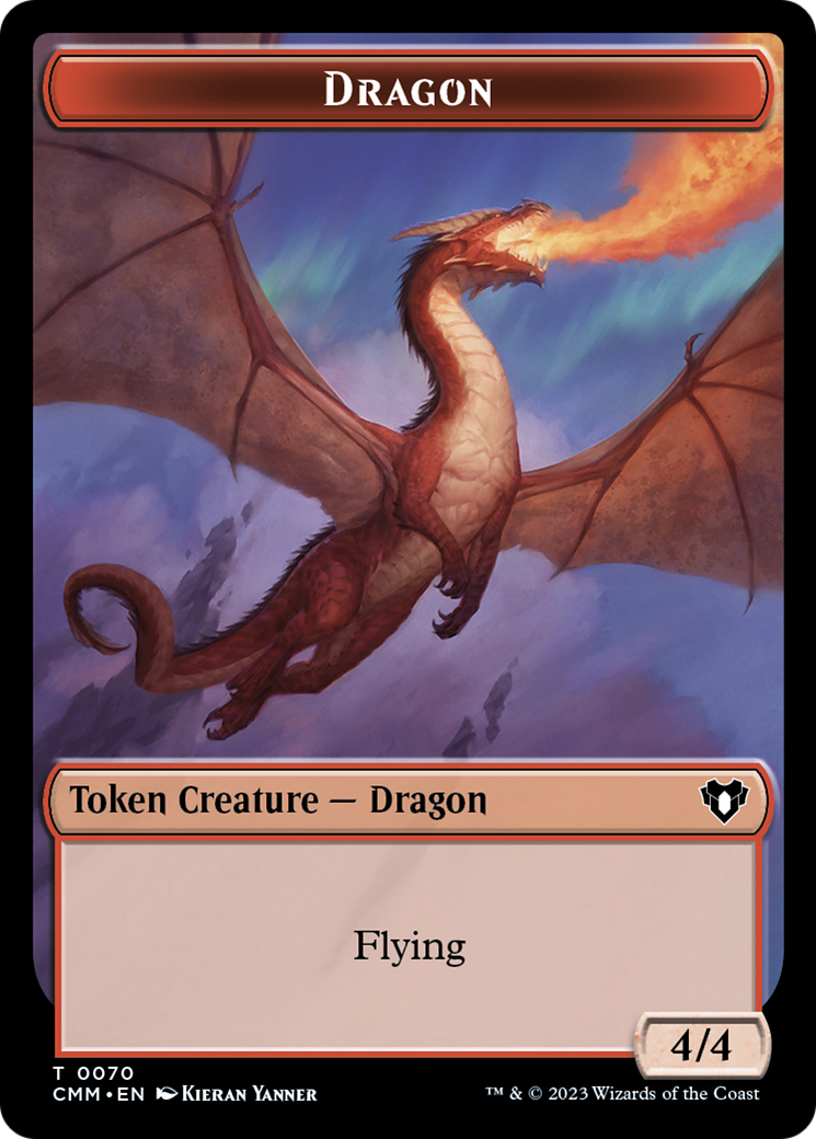 Dragon // Kor Ally Double-Sided Token [Commander Masters Tokens] | Exor Games Dartmouth