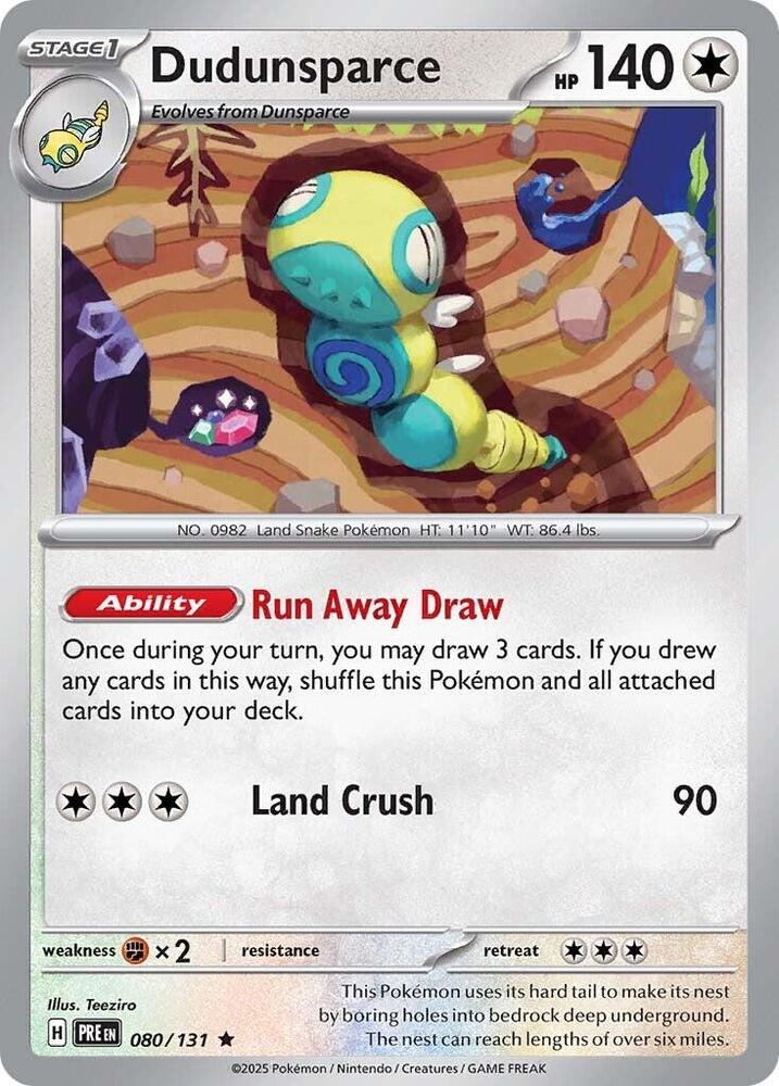 Dudunsparce (080/131) [Scarlet & Violet: Prismatic Evolutions] | Exor Games Dartmouth