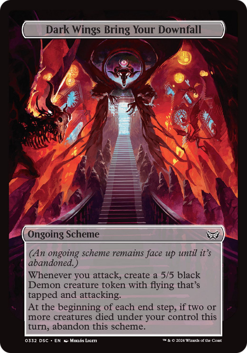 Dark Wings Bring Your Downfall (Full Art) [Duskmourn: Archenemy] | Exor Games Dartmouth