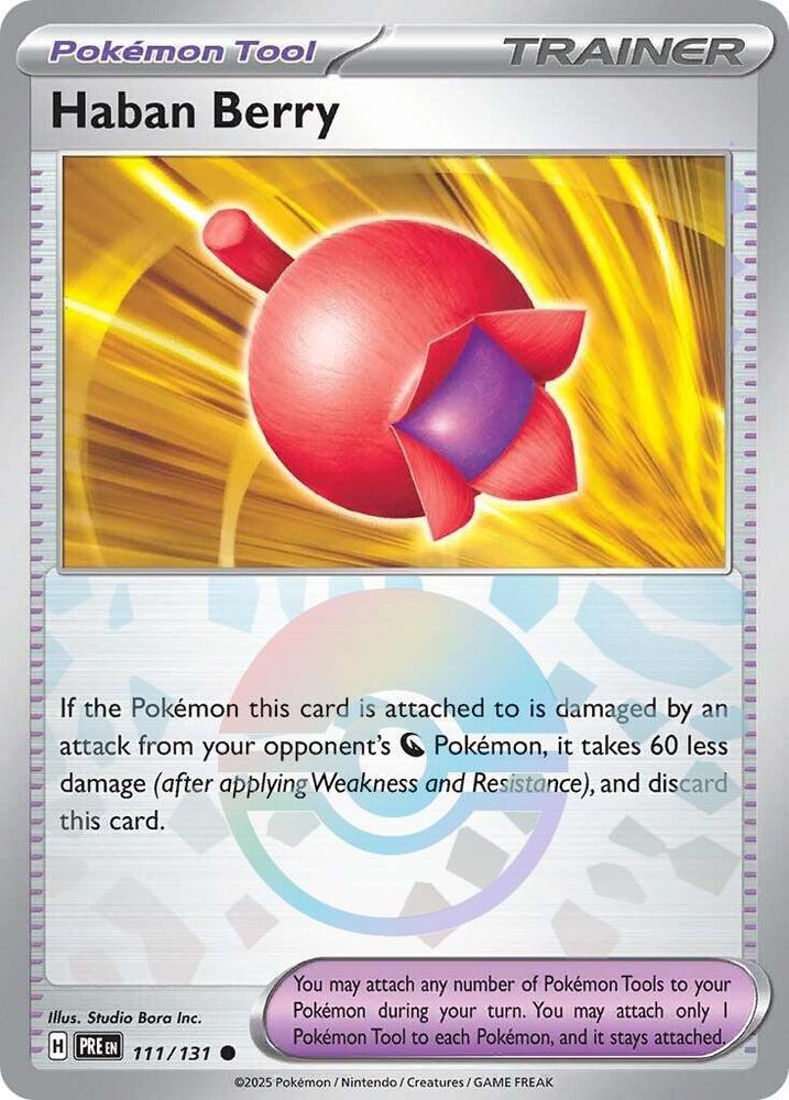 Haban Berry (111/131) (Poke Ball Pattern) [Scarlet & Violet: Prismatic Evolutions] | Exor Games Dartmouth