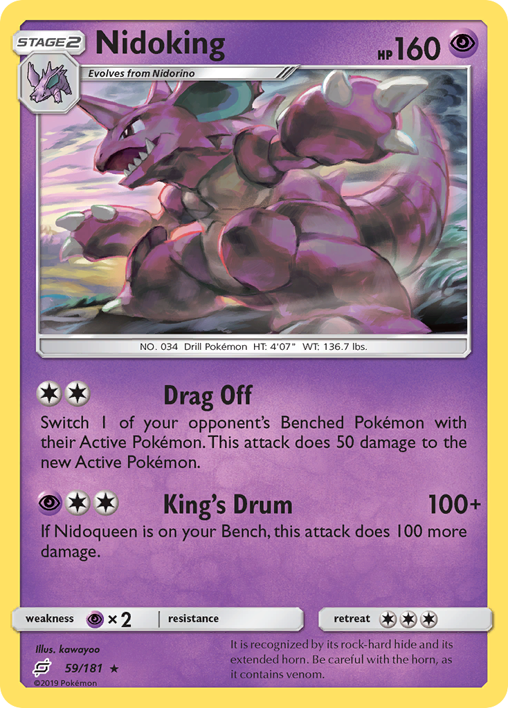 Nidoking (59/181) [Sun & Moon: Team Up] | Exor Games Dartmouth