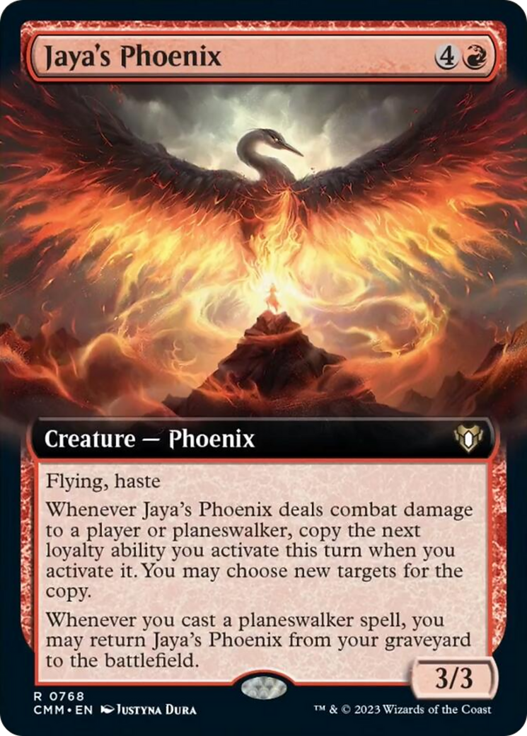 Jaya's Phoenix (Extended Art) [Commander Masters] | Exor Games Dartmouth