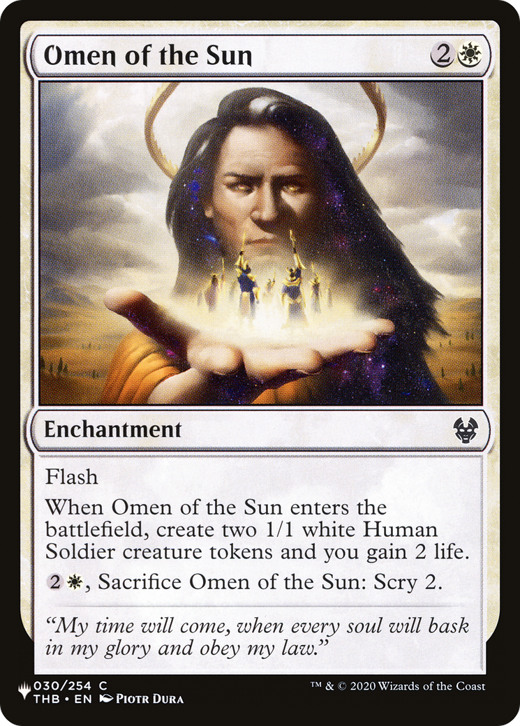 Omen of the Sun [The List Reprints] | Exor Games Dartmouth