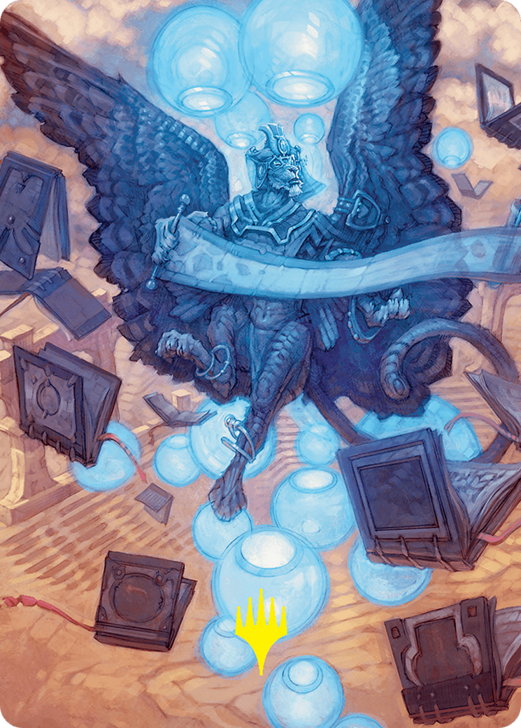Sphinx of Forgotten Lore Art Card (33/54) (Gold-Stamped Signature) [Foundations Art Series] | Exor Games Dartmouth