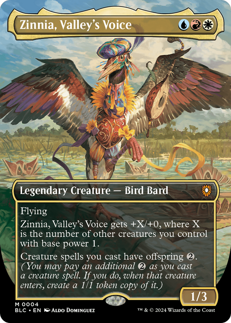 Zinnia, Valley's Voice (Borderless) [Bloomburrow Commander] | Exor Games Dartmouth