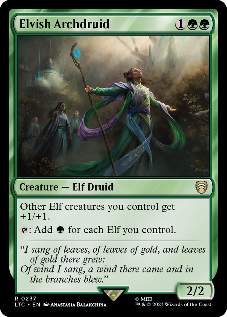 Elvish Archdruid [The Lord of the Rings: Tales of Middle-Earth Commander] | Exor Games Dartmouth