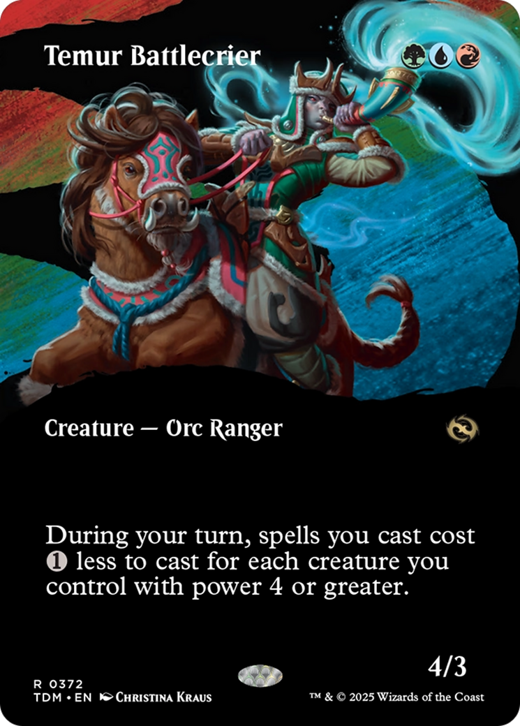 Temur Battlecrier (Borderless) [Tarkir: Dragonstorm] | Exor Games Dartmouth