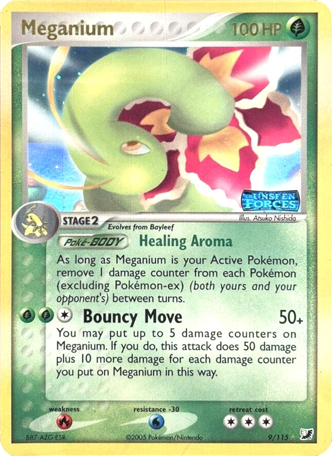 Meganium (9/115) (Stamped) [EX: Unseen Forces] | Exor Games Dartmouth