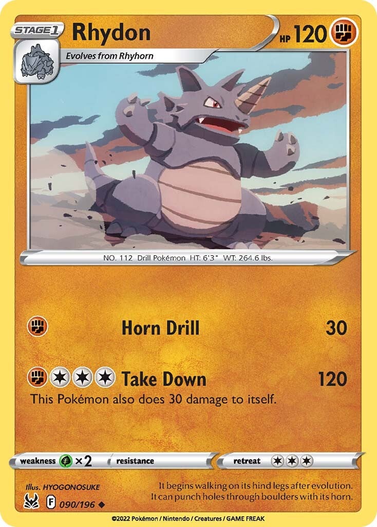 Rhydon (090/196) [Sword & Shield: Lost Origin] | Exor Games Dartmouth