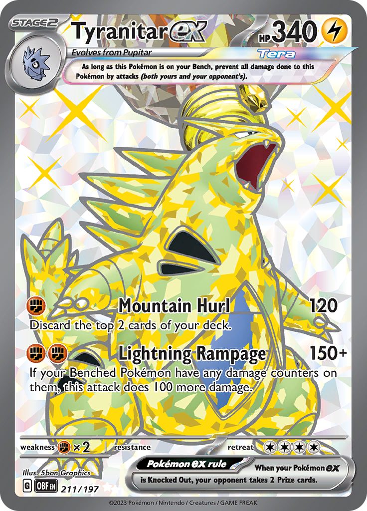 Tyranitar ex (211/197) [Scarlet & Violet: Obsidian Flames] | Exor Games Dartmouth