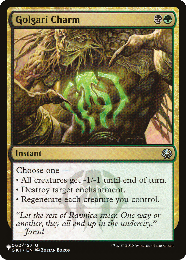 Golgari Charm [The List Reprints] | Exor Games Dartmouth