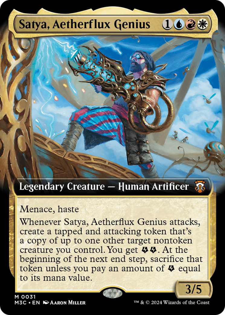 Satya, Aetherflux Genius (Extended Art) [Modern Horizons 3 Commander] | Exor Games Dartmouth