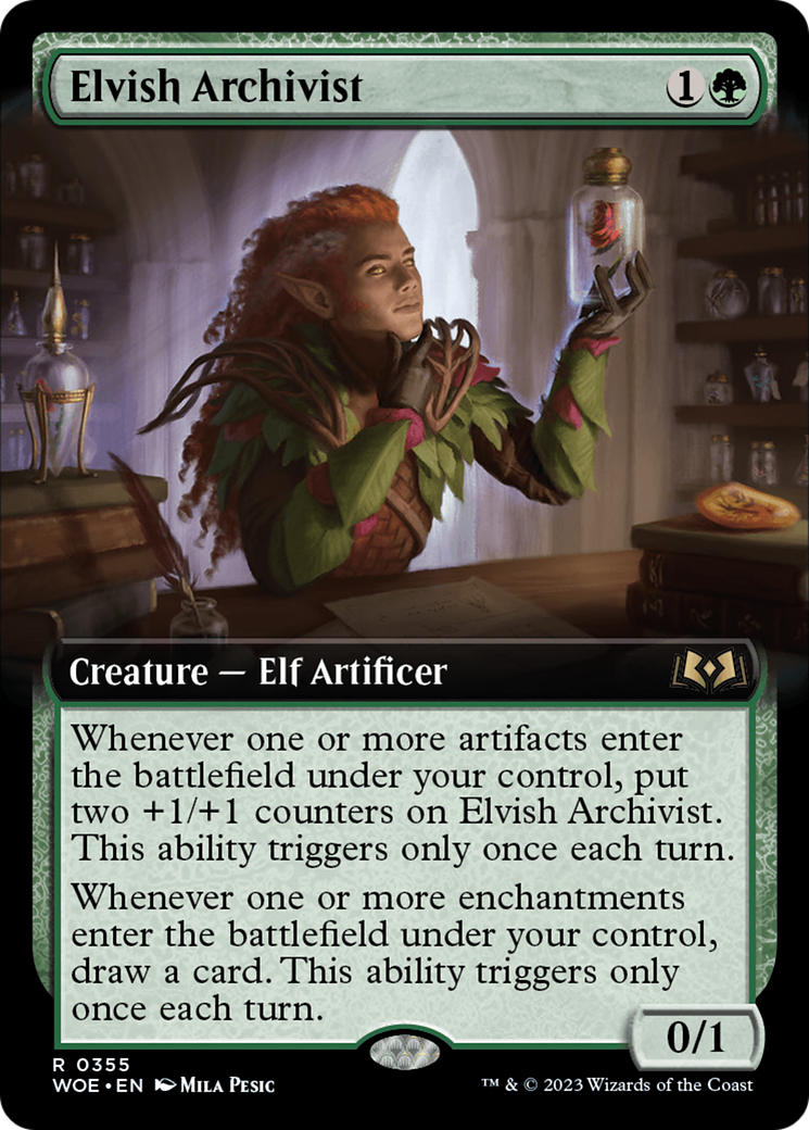 Elvish Archivist (Extended Art) [Wilds of Eldraine] | Exor Games Dartmouth