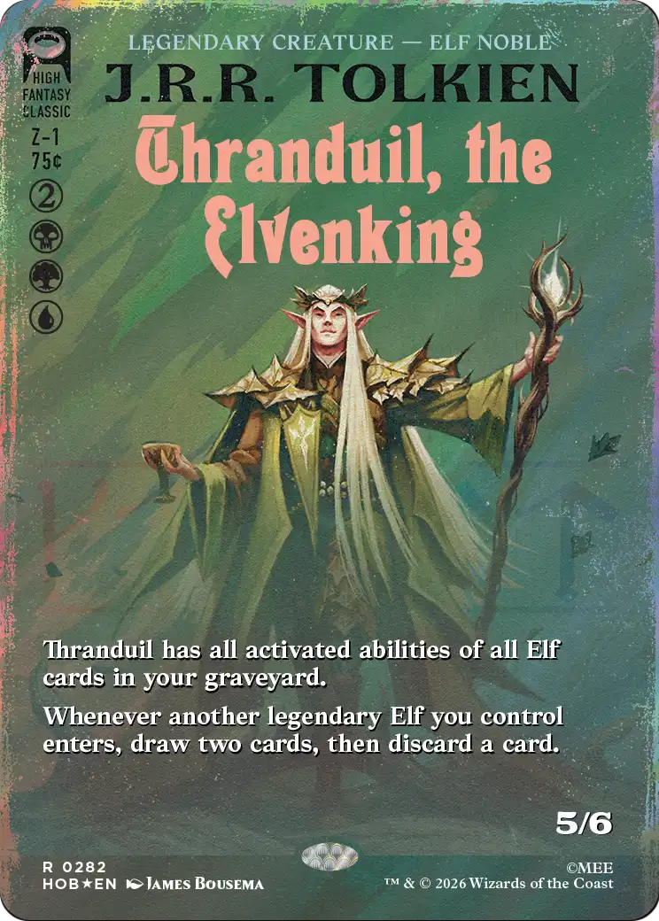 Thranduil, the Elvenking (Borderless) (Surge Foil) [The Hobbit] | Exor Games Dartmouth