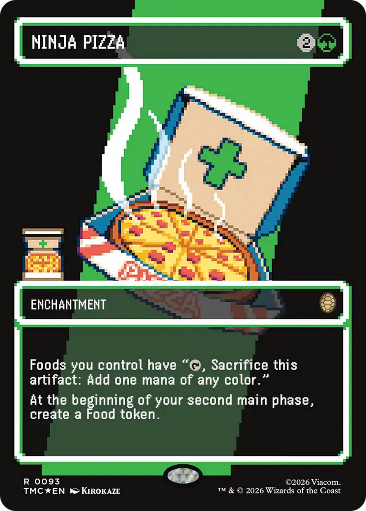 Ninja Pizza (Borderless) (Surge Foil) [Teenage Mutant Ninja Turtles Commander] | Exor Games Dartmouth