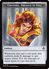 Human (0014) // Emblem - Chandra, Dressed to Kill Double-Sided Token [Innistrad Remastered Tokens] | Exor Games Dartmouth