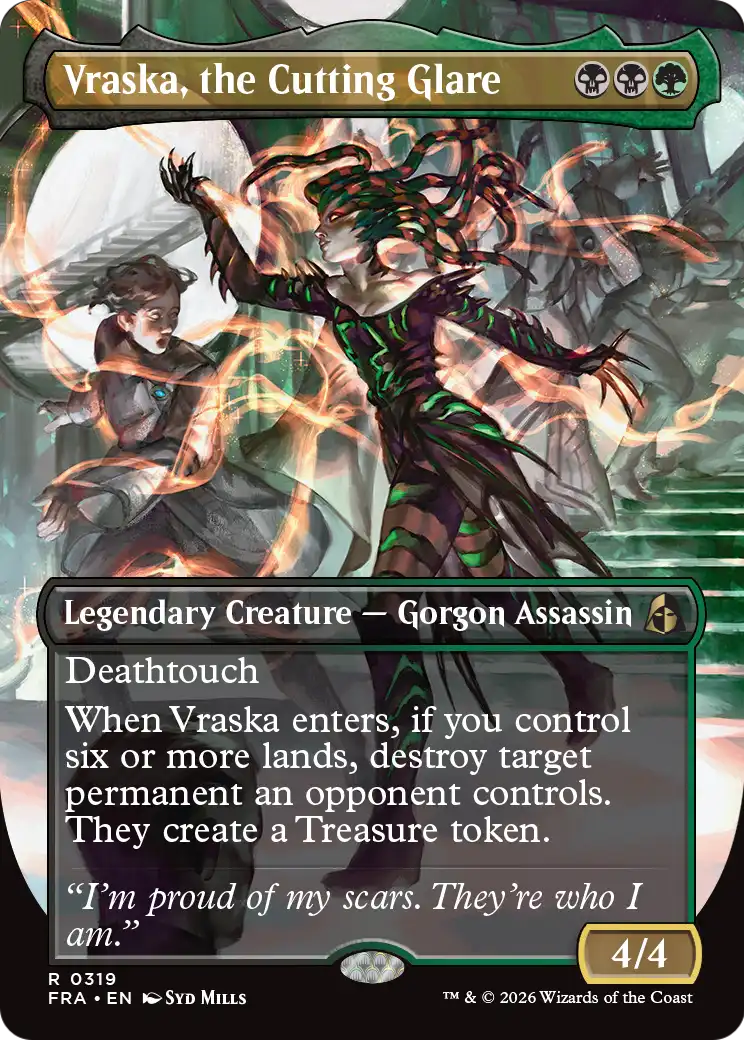 Vraska, the Cutting Glare (Borderless) [Reality Fracture] | Exor Games Dartmouth