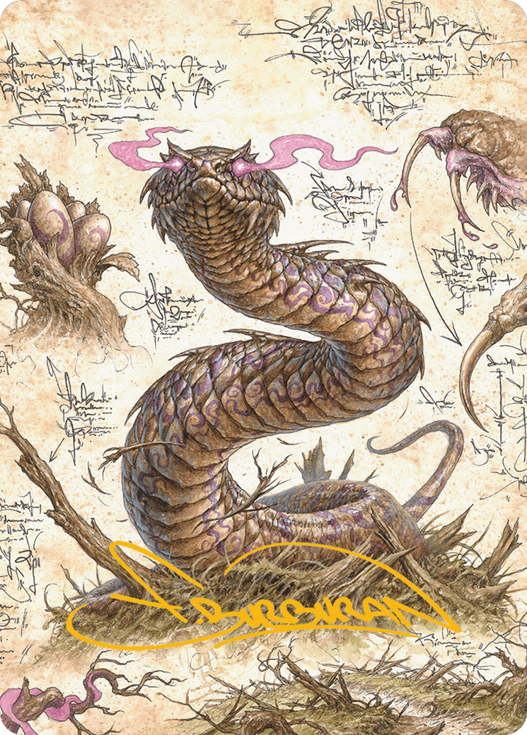 Rottenmouth Viper Art Card (Gold-Stamped Signature) [Bloomburrow Art Series] | Exor Games Dartmouth