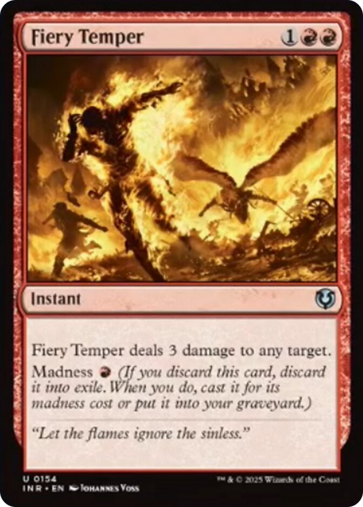 Fiery Temper [Innistrad Remastered] | Exor Games Dartmouth