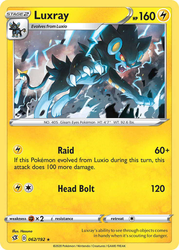 Luxray (062/192) (Theme Deck Exclusive) [Sword & Shield: Rebel Clash] | Exor Games Dartmouth