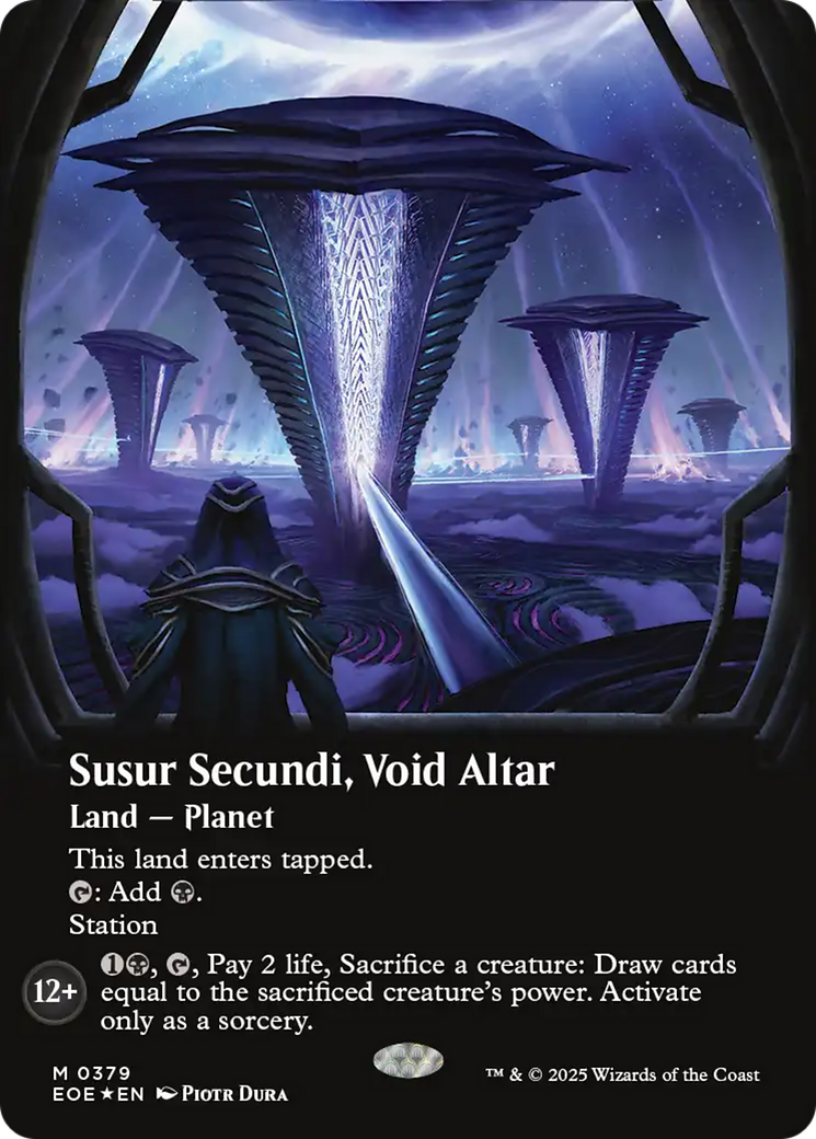 Susur Secundi, Void Altar (Borderless) (Galaxy Foil) [Edge of Eternities] | Exor Games Dartmouth
