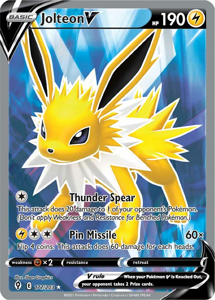 Jolteon V (177/203) [Sword & Shield: Evolving Skies] | Exor Games Dartmouth
