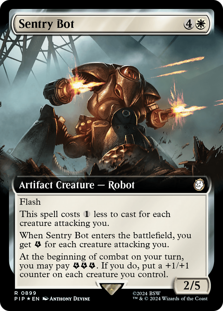 Sentry Bot (Extended Art) (Surge Foil) [Fallout] | Exor Games Dartmouth