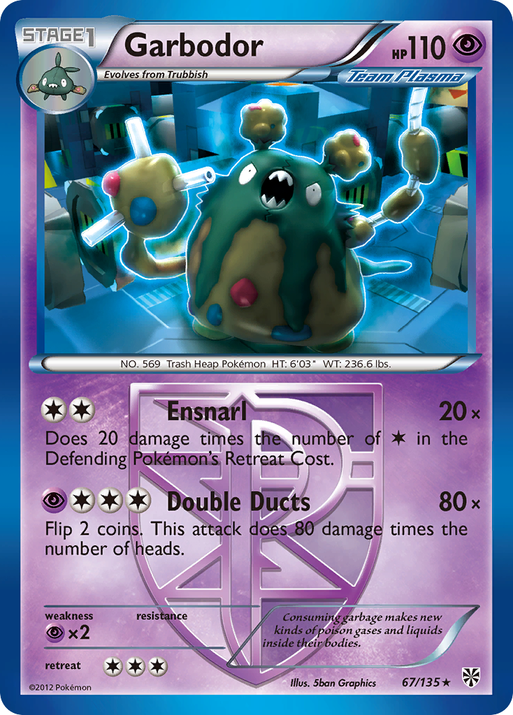 Garbodor (67/135) [Black & White: Plasma Storm] | Exor Games Dartmouth