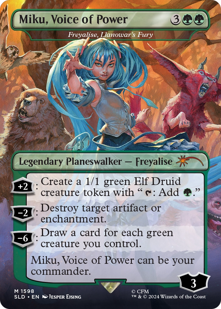 Miku, Voice of Power - Freyalise, Llanowar's Fury [Secret Lair Drop Series] | Exor Games Dartmouth