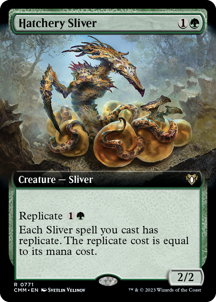 Hatchery Sliver (Extended Art) [Commander Masters] | Exor Games Dartmouth