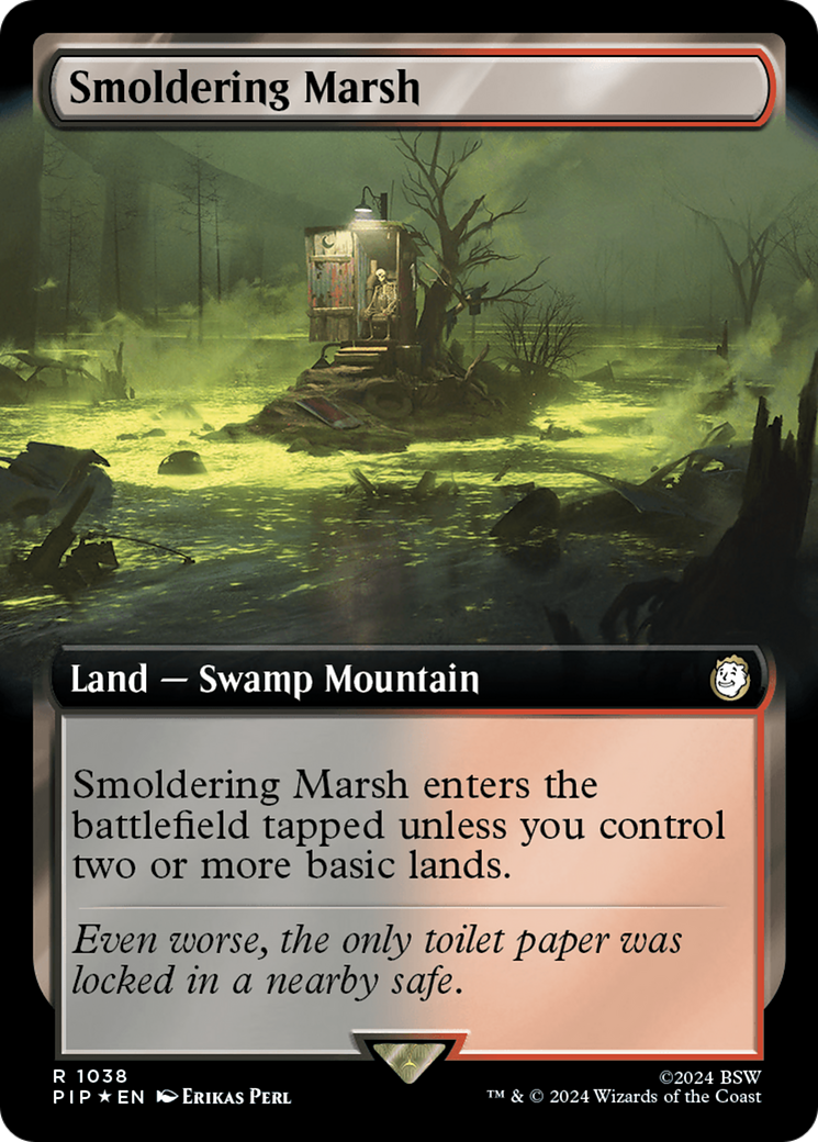 Smoldering Marsh (Extended Art) (Surge Foil) [Fallout] | Exor Games Dartmouth