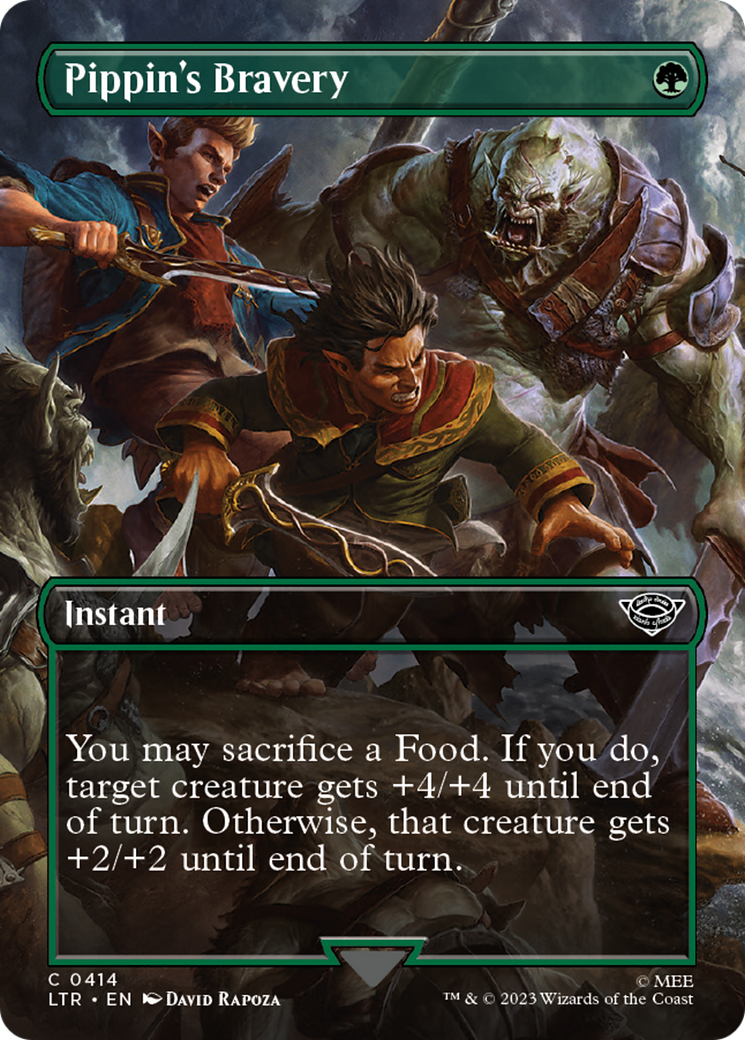 Pippin's Bravery (Borderless Alternate Art) [The Lord of the Rings: Tales of Middle-Earth] | Exor Games Dartmouth