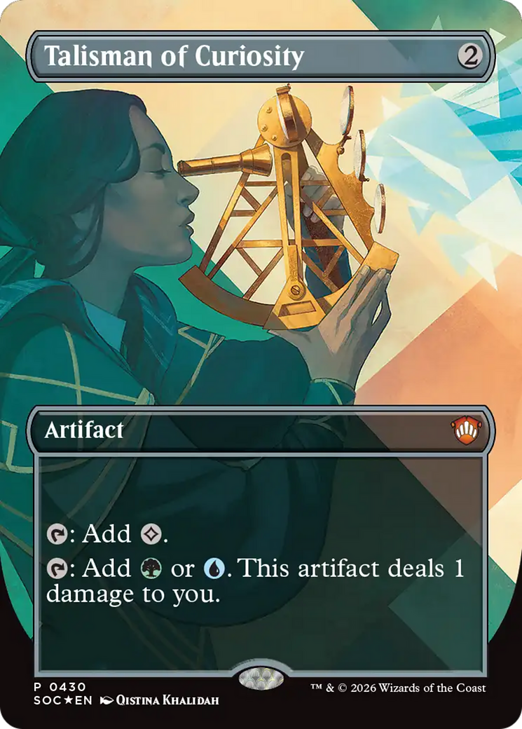 Talisman of Curiosity (Borderless) [Secrets of Strixhaven Commander] | Exor Games Dartmouth