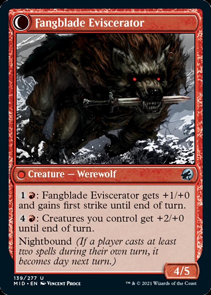 Fangblade Brigand // Fangblade Eviscerator [Innistrad: Midnight Hunt] | Exor Games Dartmouth