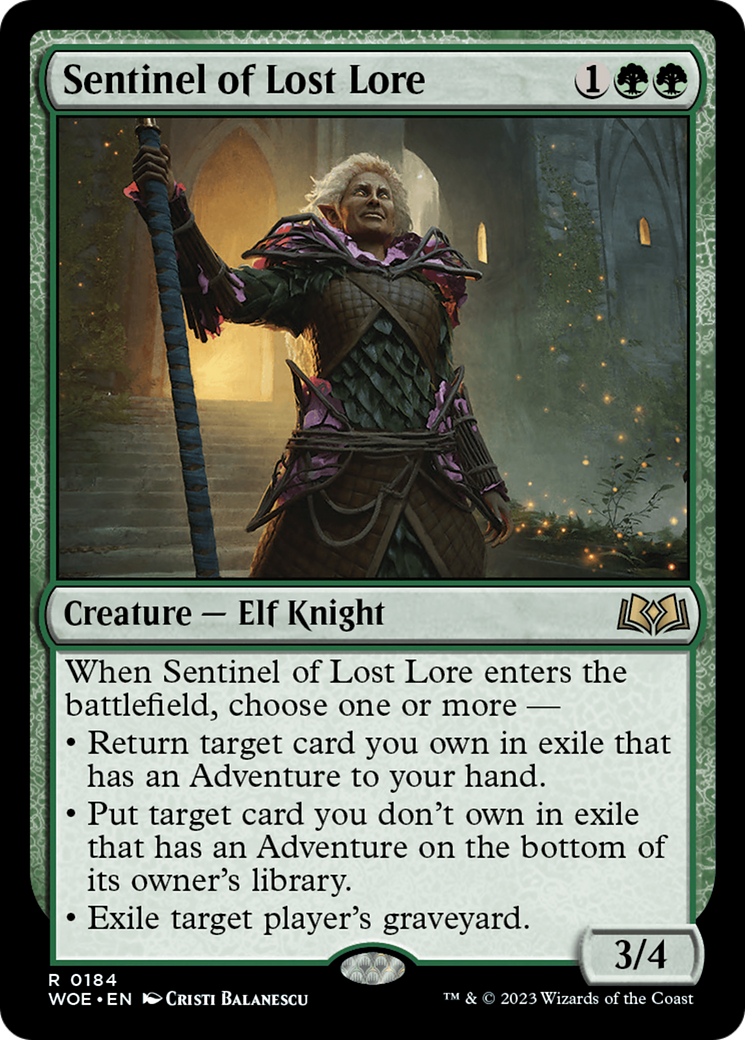 Sentinel of Lost Lore [Wilds of Eldraine] | Exor Games Dartmouth